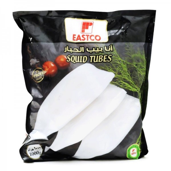 Squid Tubes Frozen Eastco - Per 1Kg