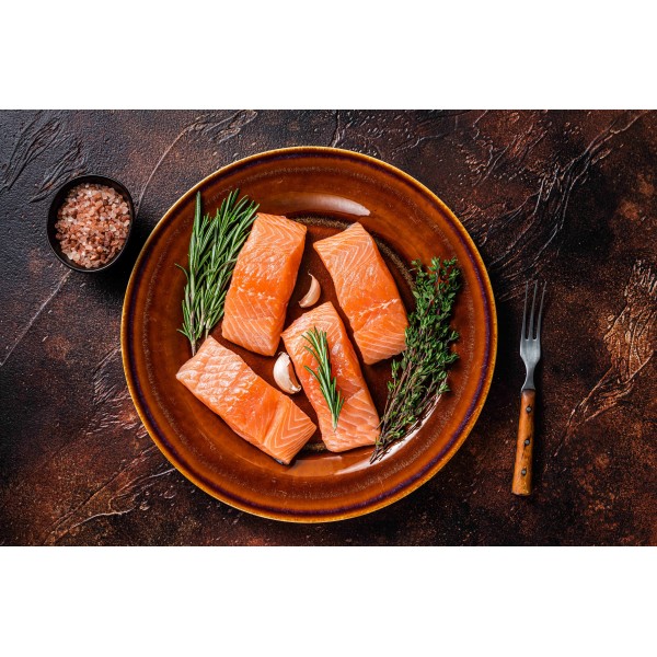 Fresh Salmon Sushi Fillet Steak Skinless Large 4/5 - 1.5Kg