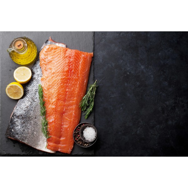Fresh Salmon Sushi Fillet With Skin Large 4/5 - 1.5Kg