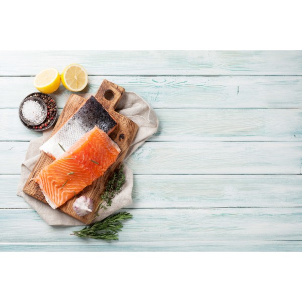 Fresh Salmon Sushi Fillet Steak With Skin 4/5 Large - 1.5Kg