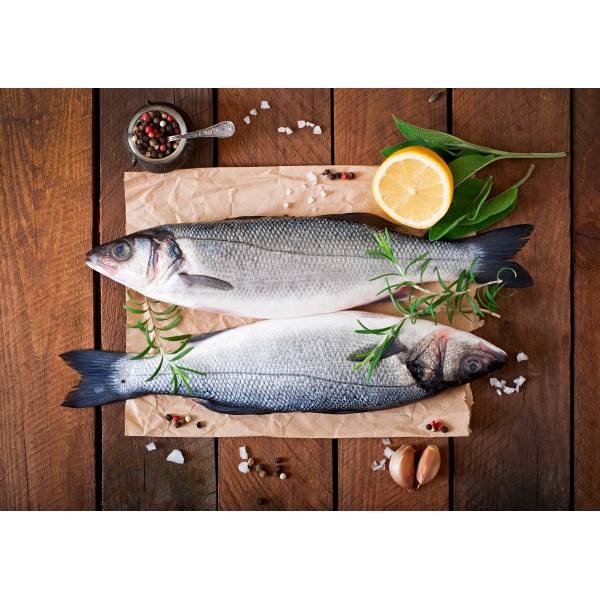 Fresh Sea Bass Whole - Per 500Gm