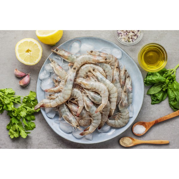 Fresh shrimps Vannamei Medium Whole - Per 500Gm