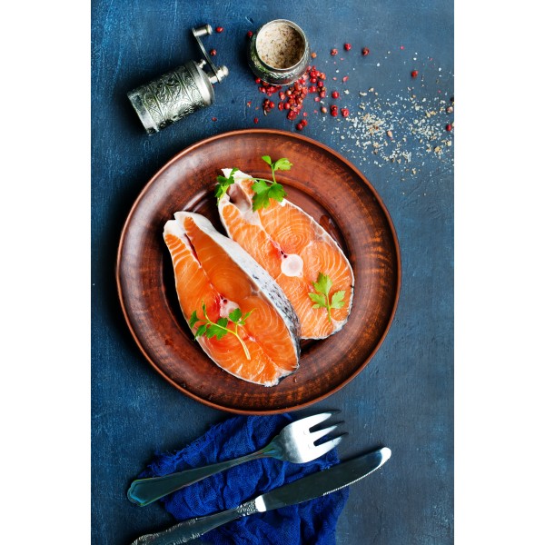 Salmon Whole Steaks Chile Frozen - Per 500Gm