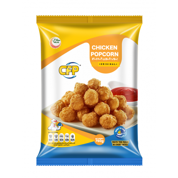 Breaded Chicken Popcorn Frozen CFP - Per 750Gm
