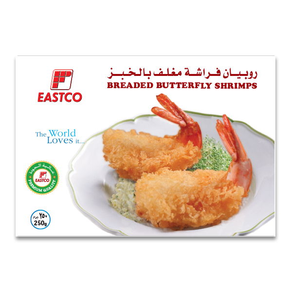 Breaded Butterfly shrimps - Per 250Gm