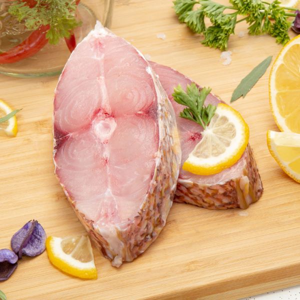 Fresh Red Snapper Steaks With Skin - 500Gm